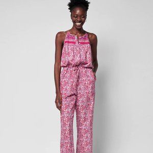 NWT Faherty Adella Jumpsuit in Sun Up Block Print Size Small